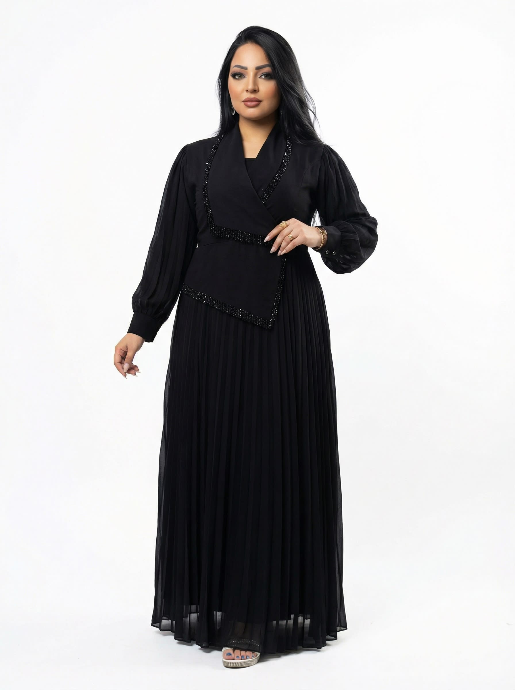 Sienna Noir Wrap Abaya