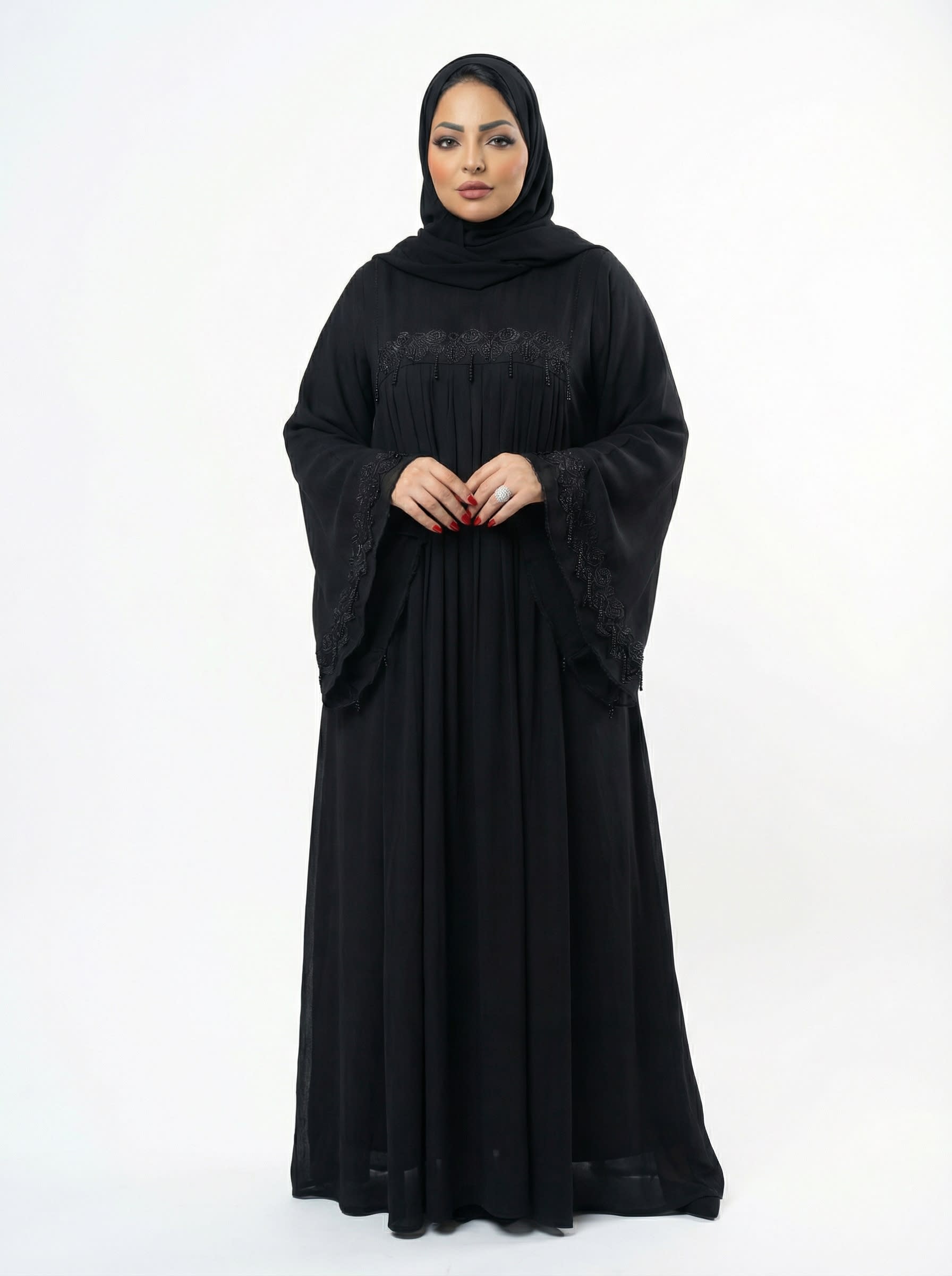 Amara Noir Embroidered Abaya