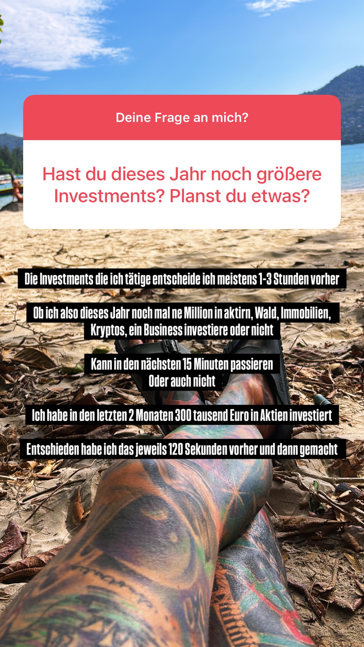 Pascal Wegner Story auf Instagram