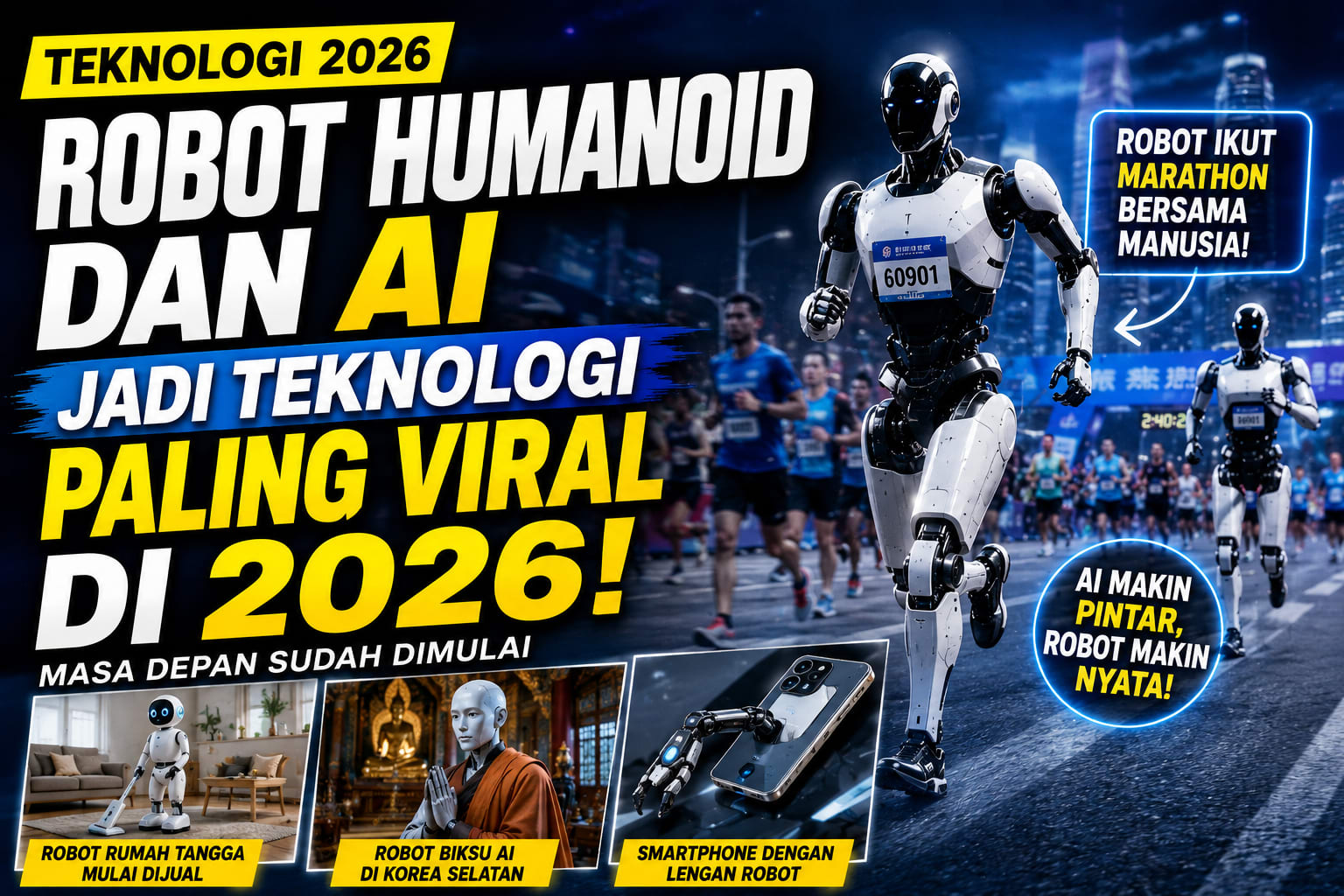 Robot Humanoid dan AI Jadi Teknologi Paling Viral 2026