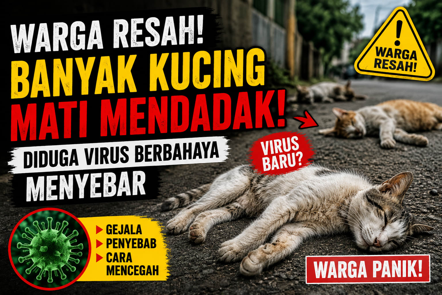 Warga Resah! Banyak Kucing Mati Mendadak, Diduga Virus Berbahaya Menyebar