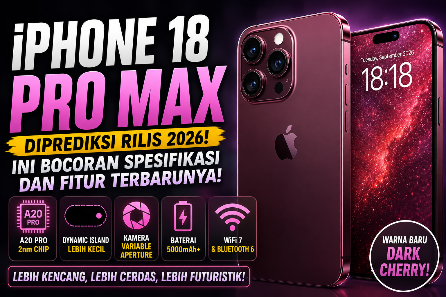 iPhone 18 Pro Max Diprediksi Rilis 2026