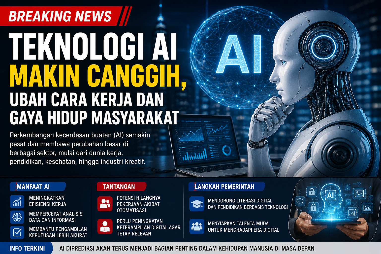 Teknologi AI Makin Canggih, Ubah Cara Kerja dan Gaya Hidup Masyarakat