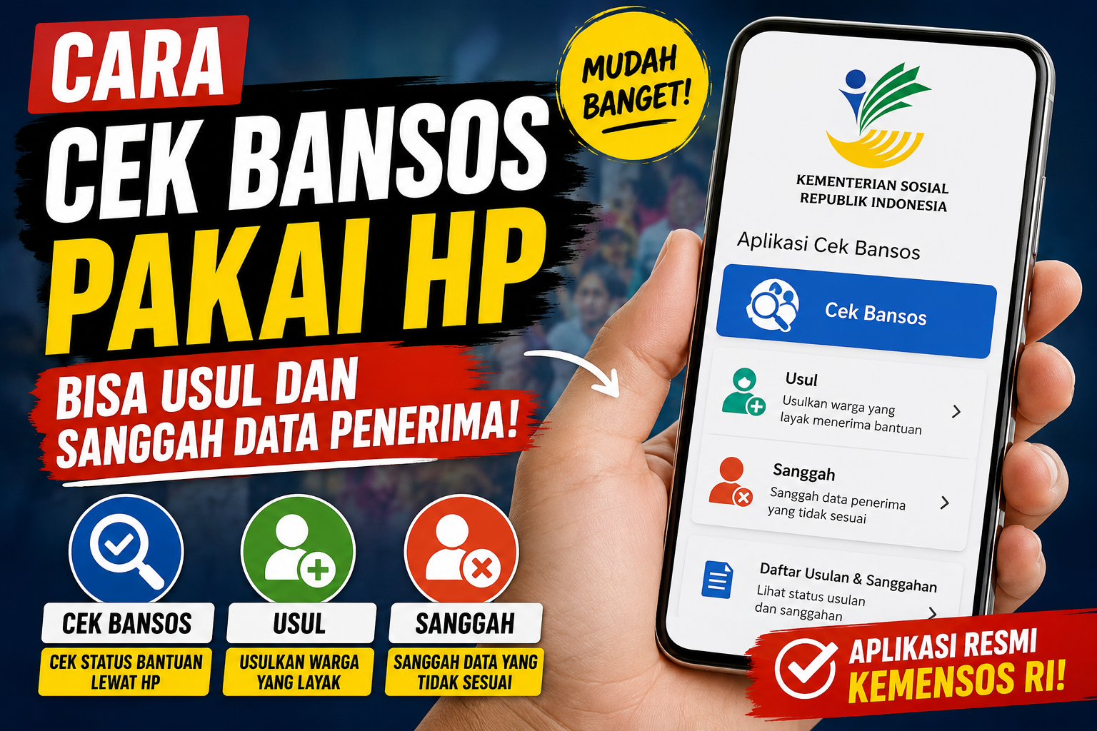 Cara Cek Bansos Pakai HP, Ternyata Bisa Usul dan Sanggah Juga
