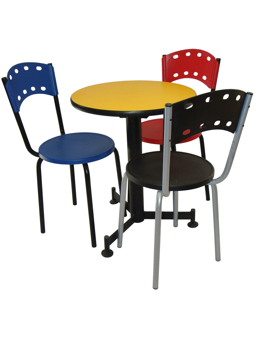 Juego de Cafetería Mesa Redonda y Sillas Karla