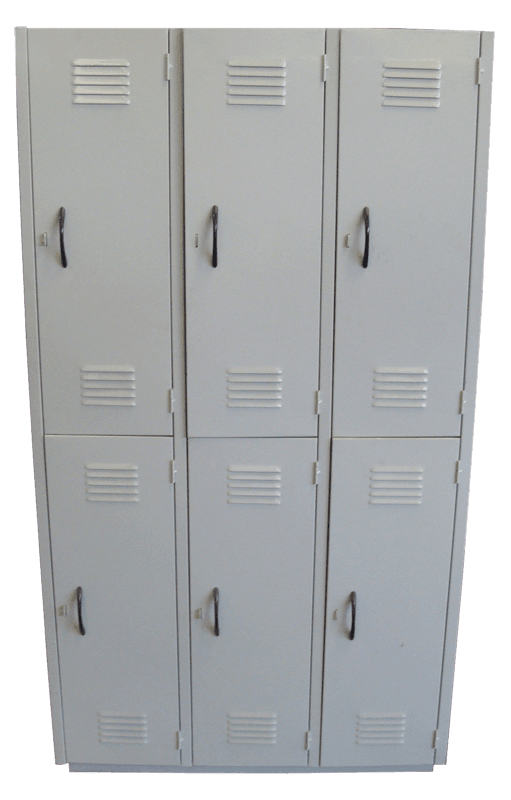 Locker de 6 compartimientos 3 cuerpos