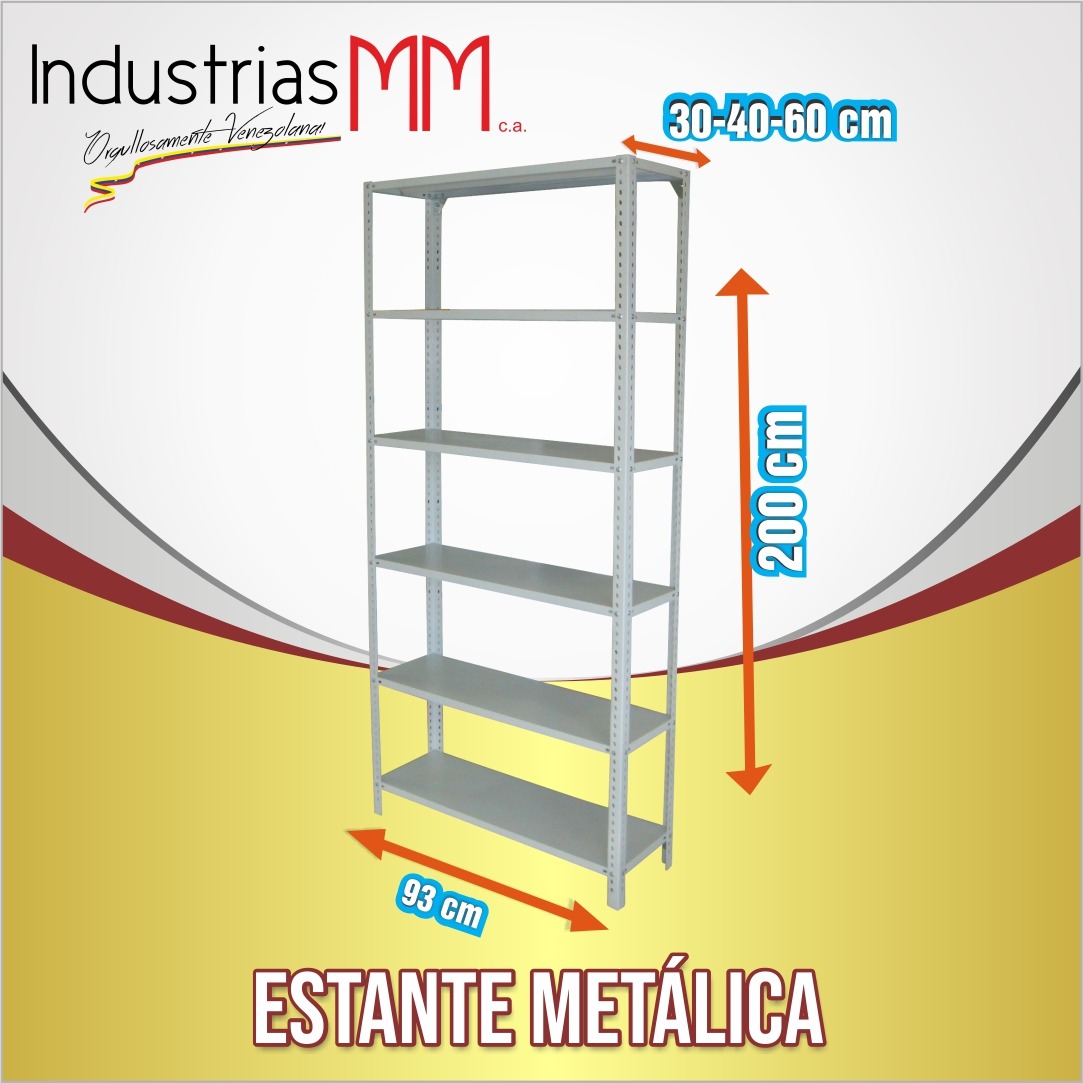 Estantería metálica industrial instalada
