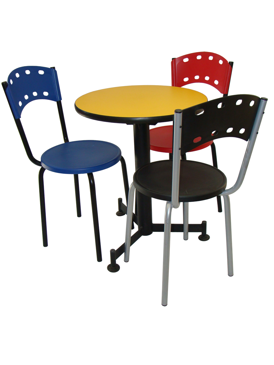 Juego de Cafetería Mesa Redonda y Sillas Karla