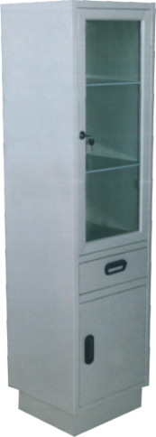 Vitrina instrumental de un cuerpo con gaveta