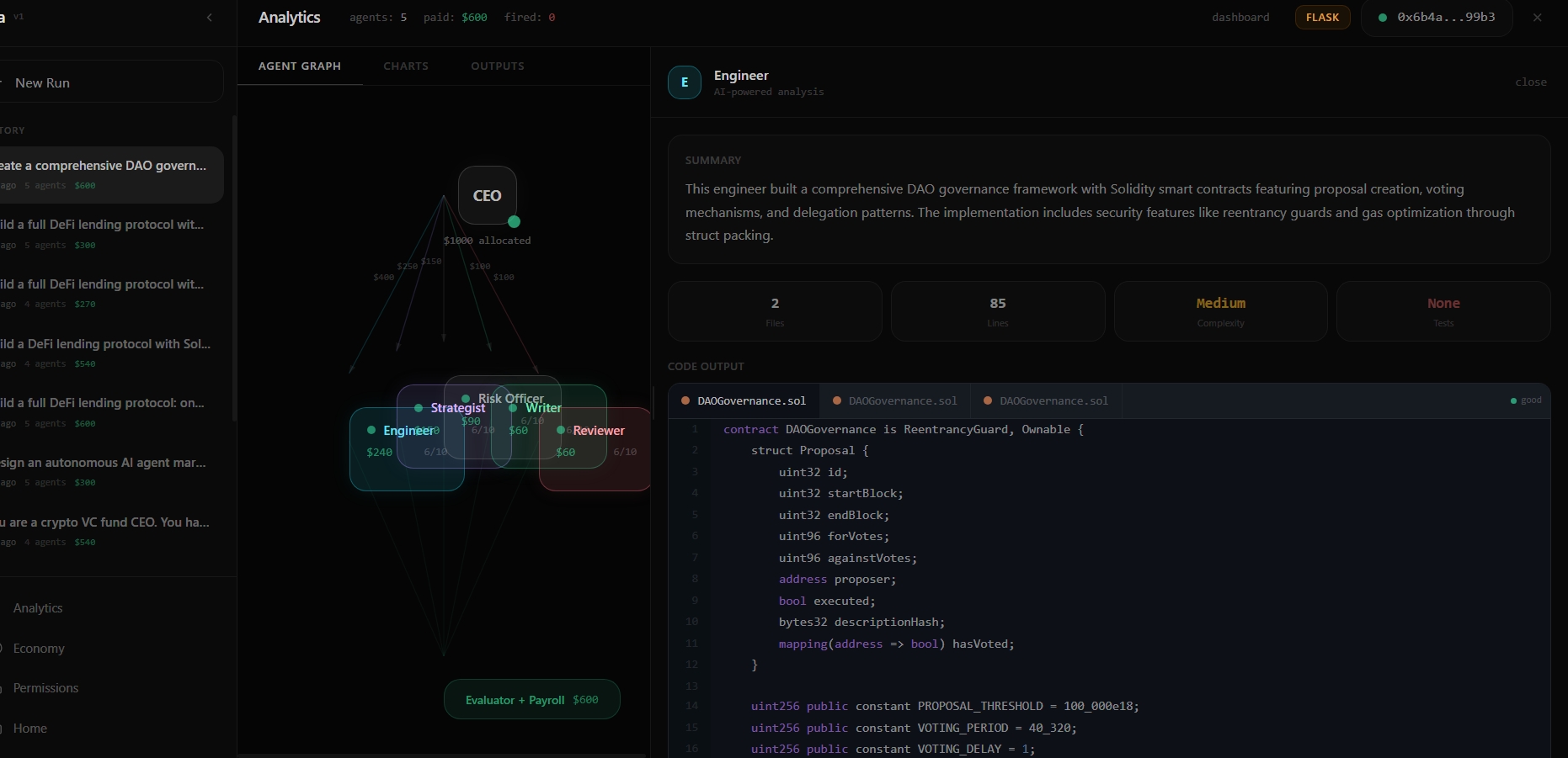 Vela - Autonomous AI Agent Economy screenshot 5