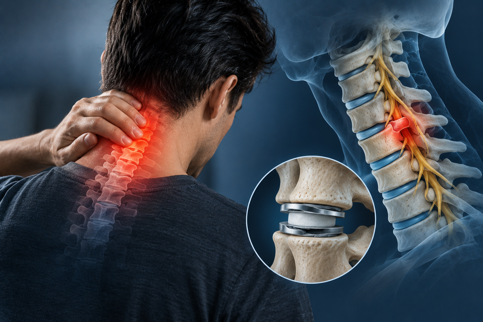 Dolor de cuello: ¿cuándo puede ser necesario un reemplazo de disco cervical?