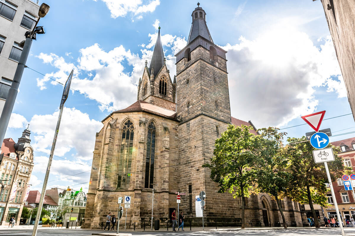 Die Kaufmannskirche Erfurt von außen