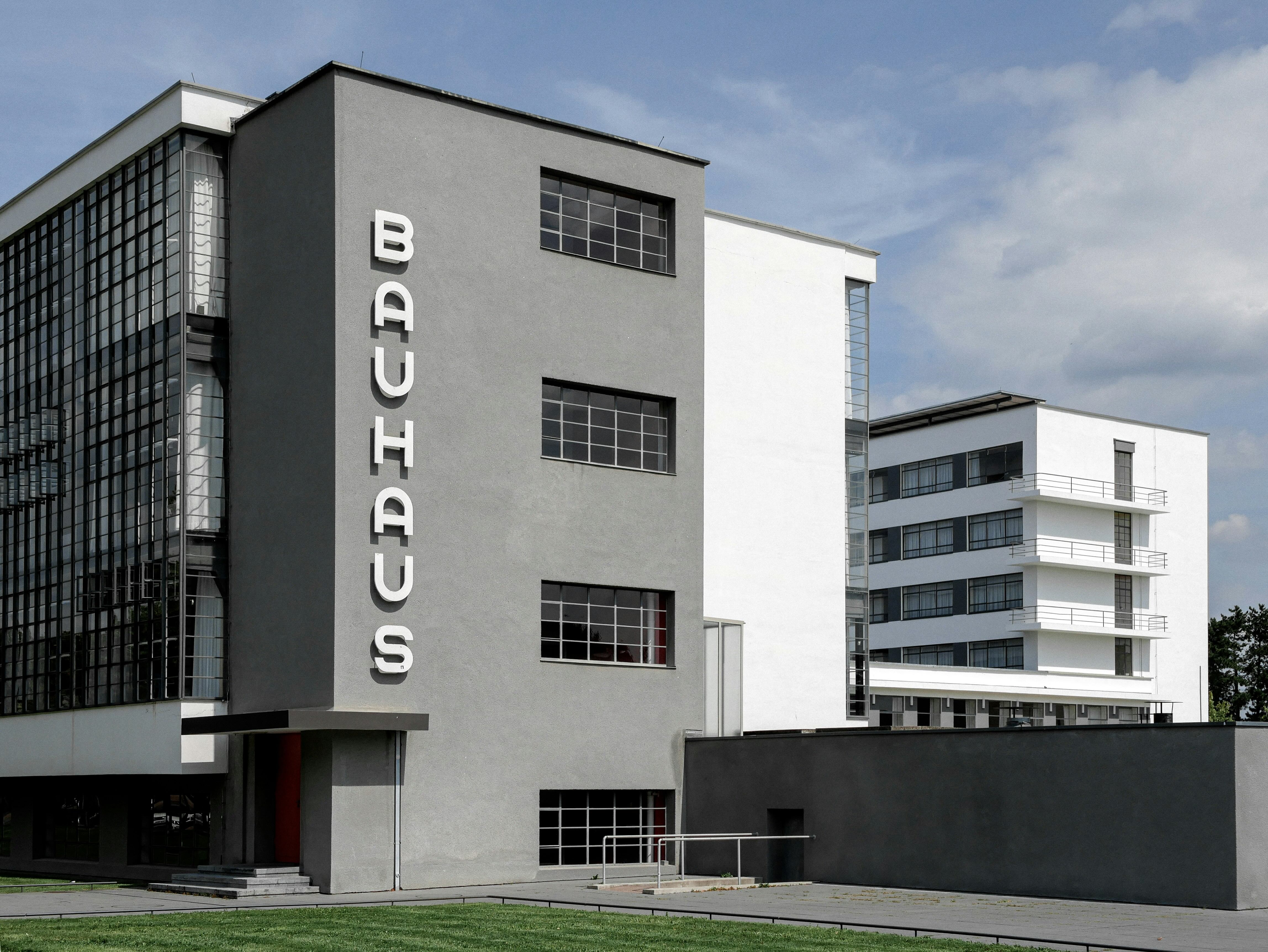 Building of the Bauhaus school in Dessau, Germany.
