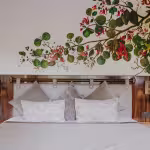 Cabin - bed with wall paint art work