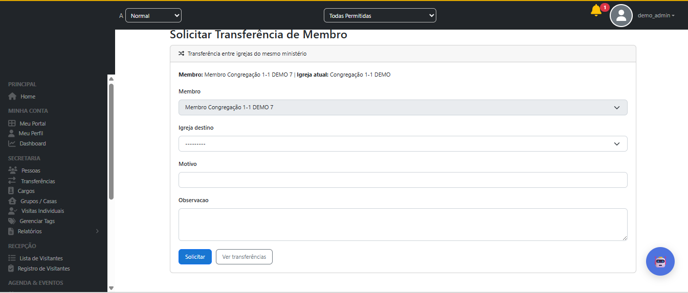 Como tratar transferencias de membros com seguranca