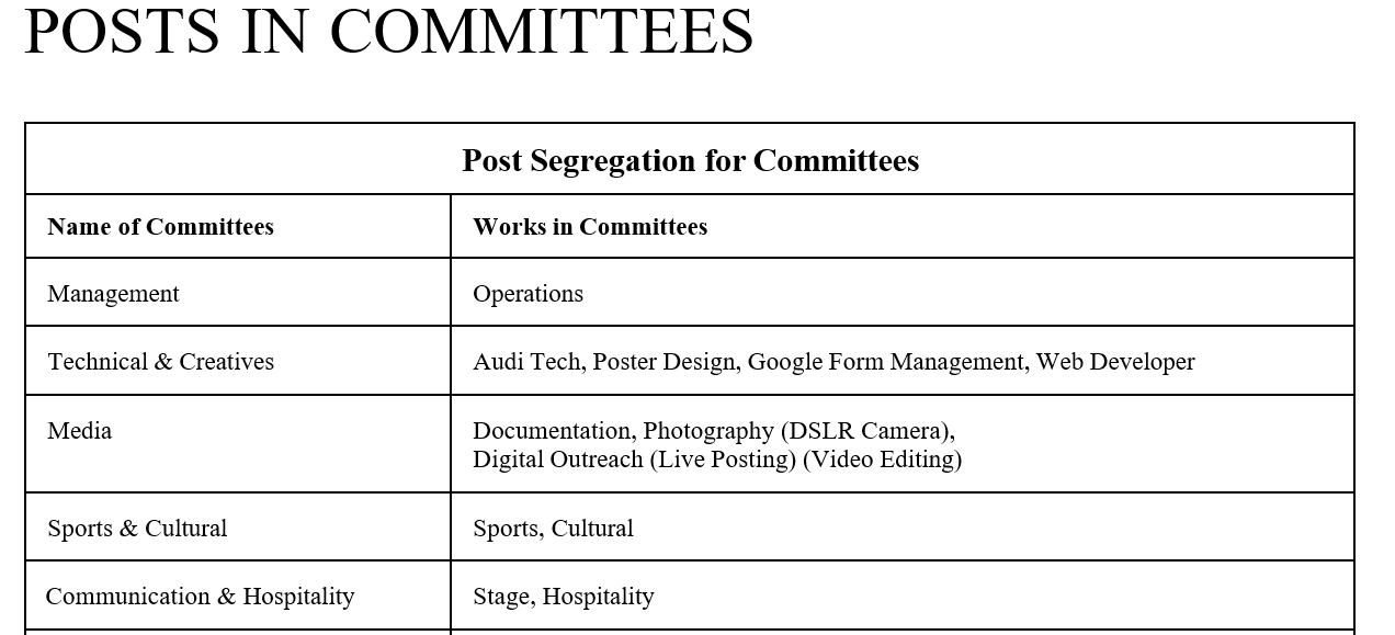 AAYAM UIT Student Committee Application Form-2026/27