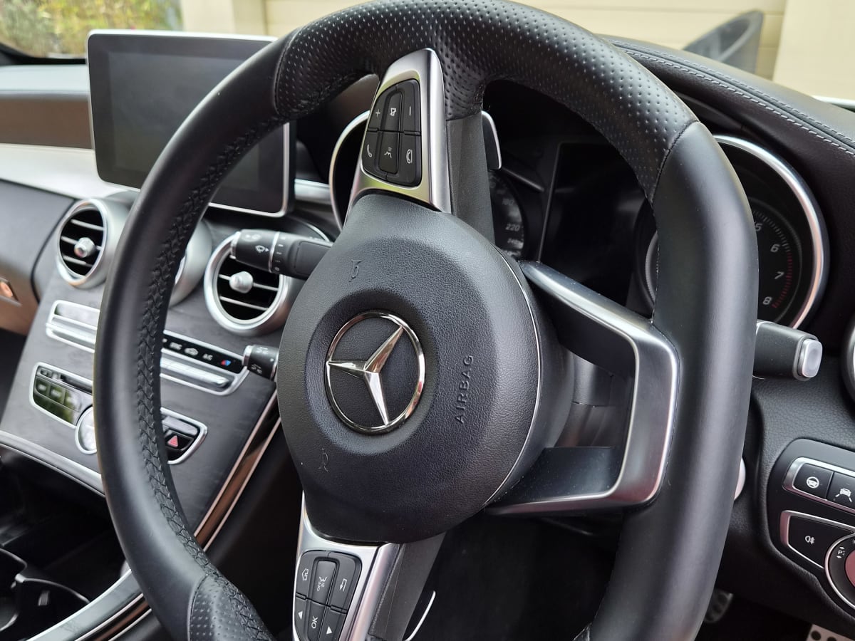 Mercedes-Benz C300 Coupe — Full Detail — Steering Wheel after
