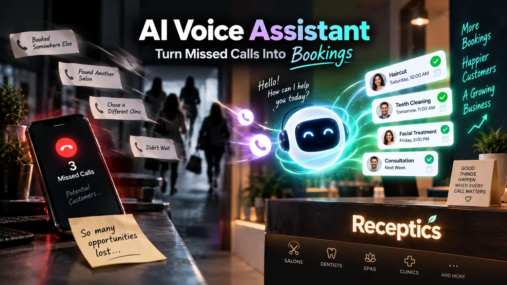 AI Voice Assistant: Turn Missed Calls Into Bookings article cover