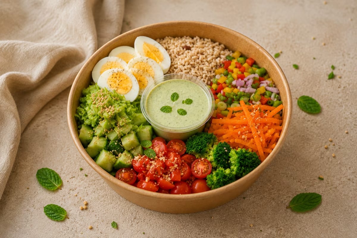 Egg fuel Bowl — fresh cold pressed salads from iBites