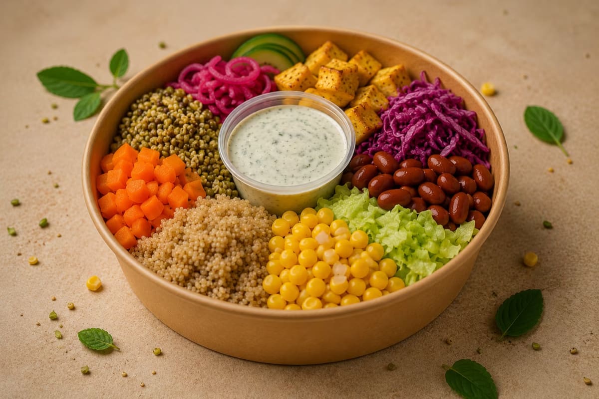 Mexican protien bowl — fresh cold pressed salads from iBites