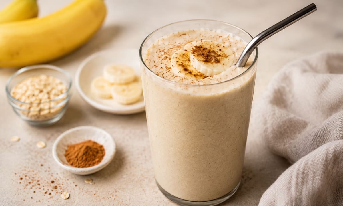 Peanut Butter Banana Smoothie — fresh cold pressed smoothie from iBites