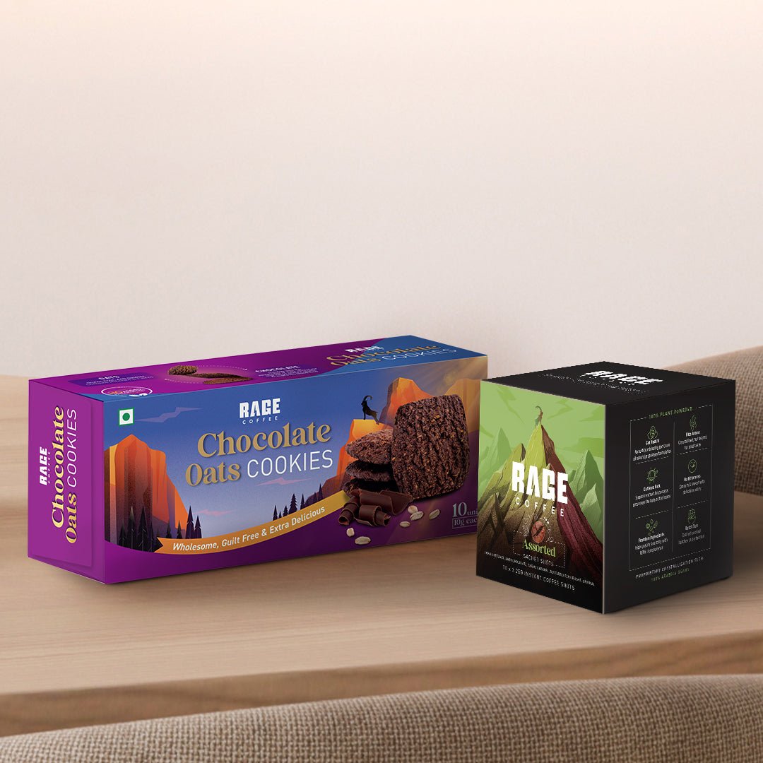 Rage Coffee - Coffee and Cookies On-The-Go (Assorted Sachets and Cookies Box) product image
