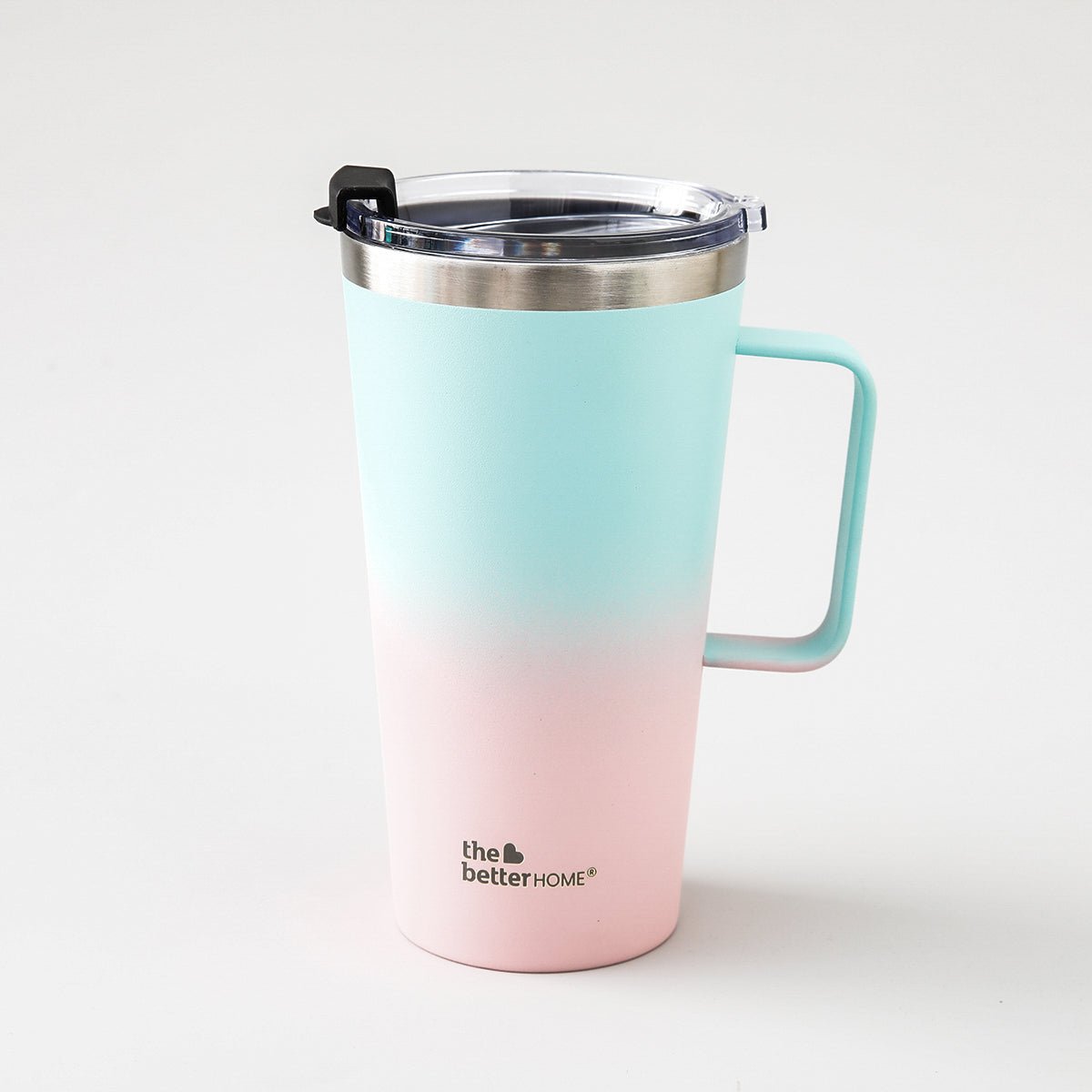 Rage Coffee - Insulated Double Wall Stainless Steel Coffee Mug - Blue Pink 450ml product image