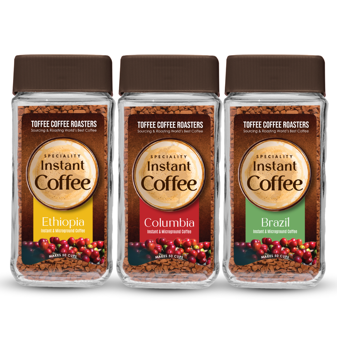 Toffee Coffee Roasters  - Assorted Speciality Instant Coffee (Columbia, Ethiopia and Brazil) product image