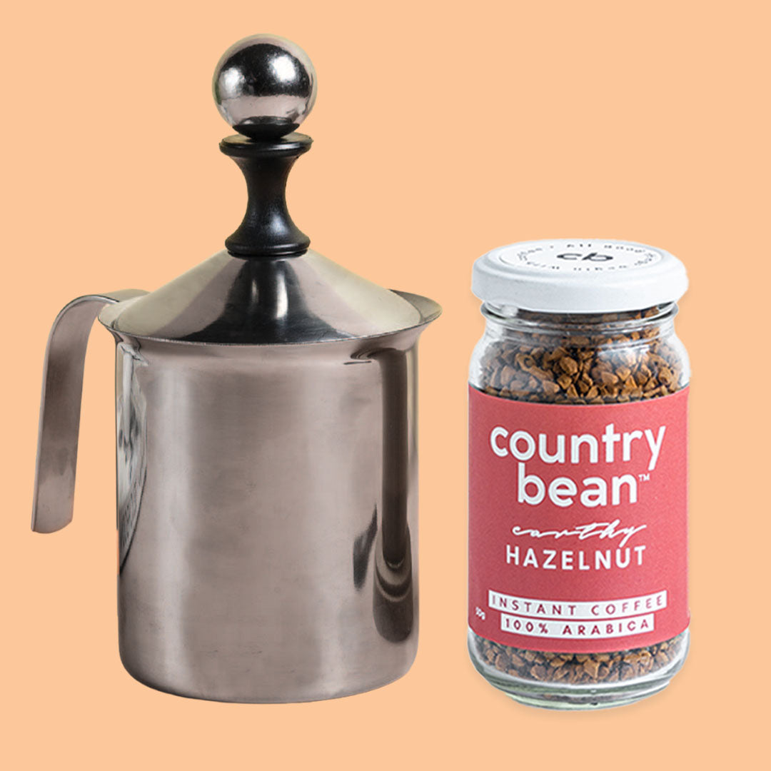 Country Bean - Milk Frother + Hazelnut Coffee product image