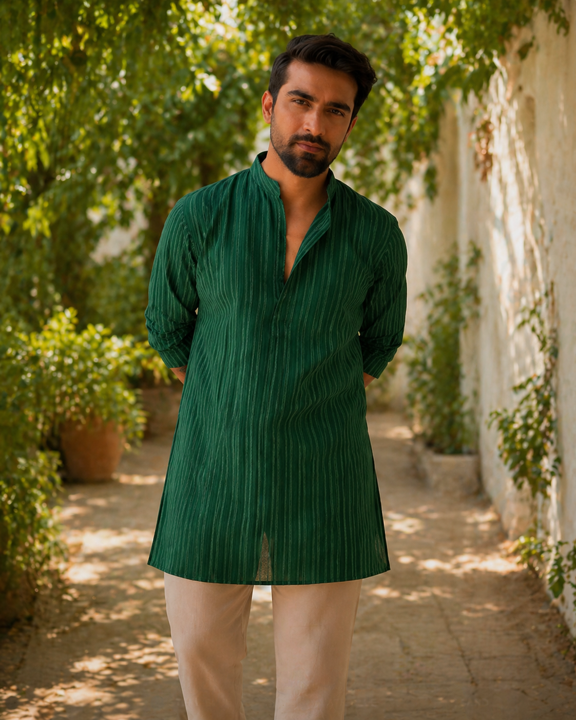 Premium cotton Green Katua