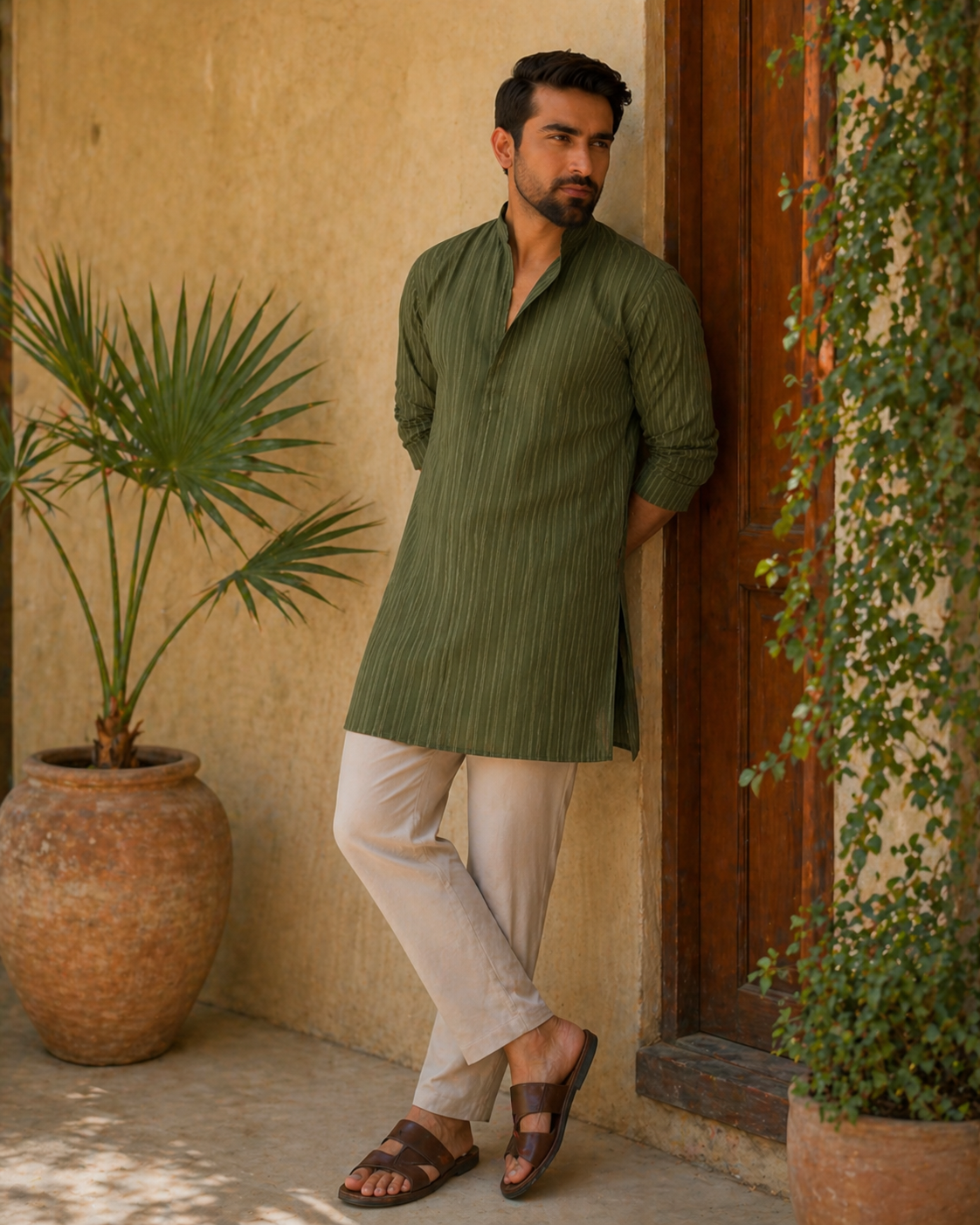 Premium cotton Olive Katua