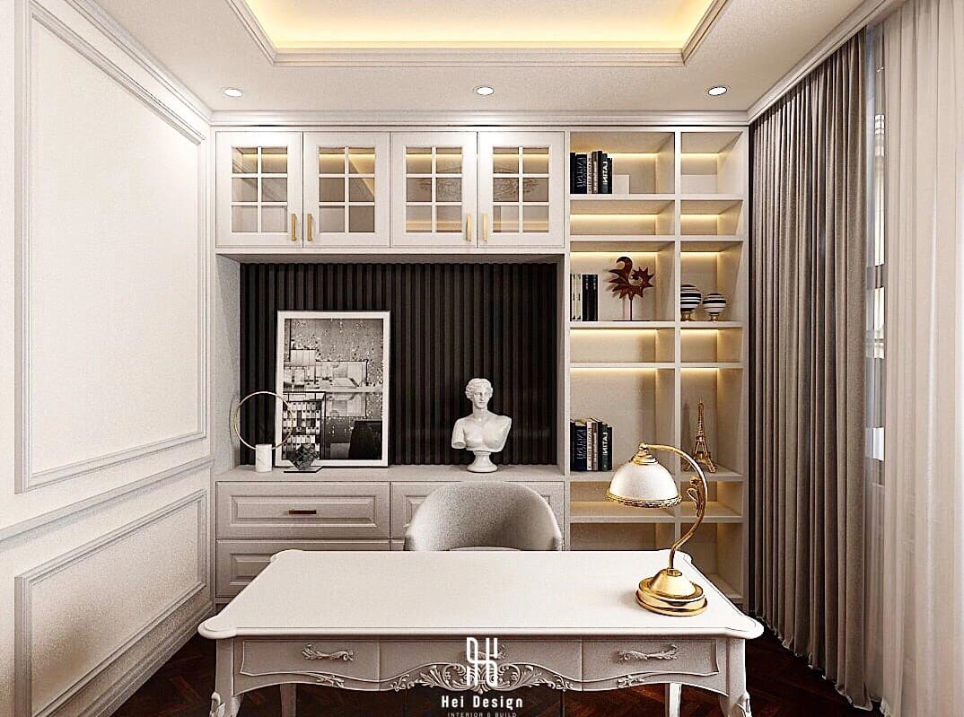 Phòng làm việc biệt thự Neo Classic sang trọng