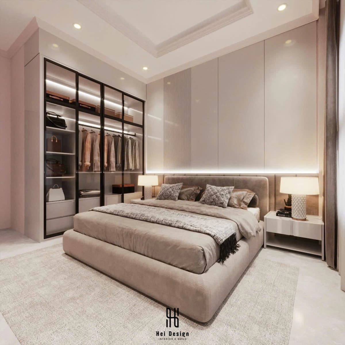 Chi tiết vật liệu và ánh sáng trong thiết kế nội thất nhà phố Bình Phước hiện đại