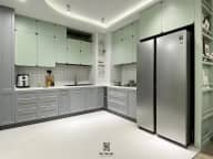 Thiết kế nội thất chung cư Sunrise Riverside 90m2 phong cách hiện đại tone xanh sage