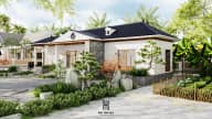 Hình ảnh thiết kế cảnh quan và mặt tiền nhà vườn hiện đại 310m2