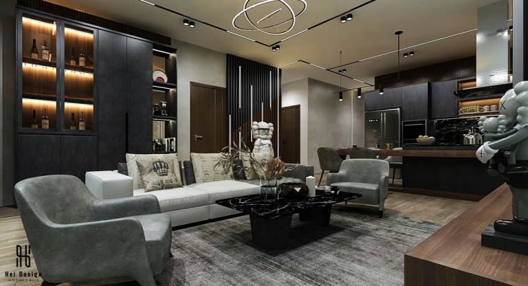 Biệt thự Bình Tân 550m² — Nhà ở kết hợp văn phòng phong cách Hiện đại — Toàn cảnh công trình tại Bình Tân TP.HCM