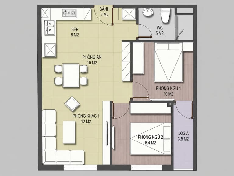 Chi Phí Báo Giá 12+ Mẫu Thiết Kế Nội Thất Chung Cư 60m2 Vạn Người Mê