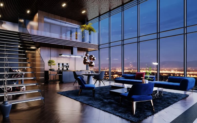 Cận Cảnh 10+ Mẫu Thiết Kế Nội Thất Penthouses