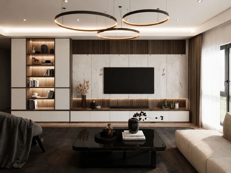 15+ Ý Tưởng Trang Trí Âm Tường Phòng Khách Đẹp Đến Nao Lòng