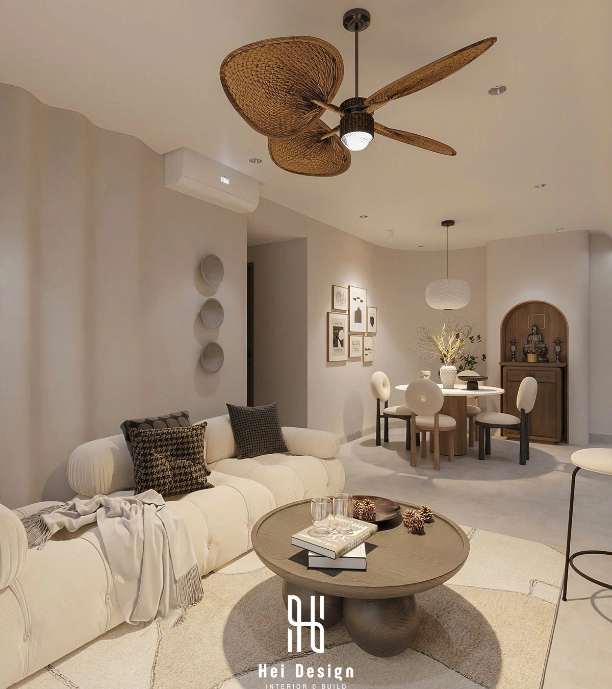 Nội thất thiết kế theo phong cách wabi sabi