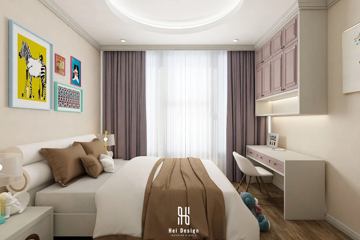 Giường king-size 1.8m – đầu giường nỉ vải linen viền đồng brass