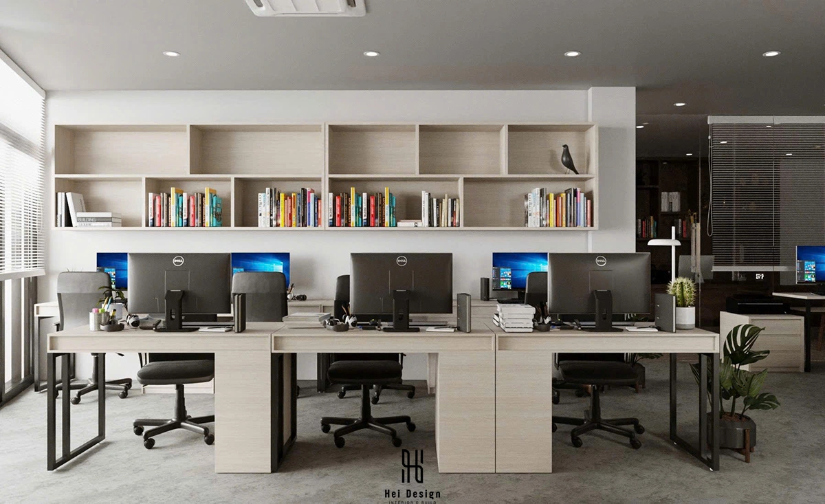 Biệt thự Bình Tân 550m² — Khu văn phòng công ty tầng trệt — Phong cách Hiện đại