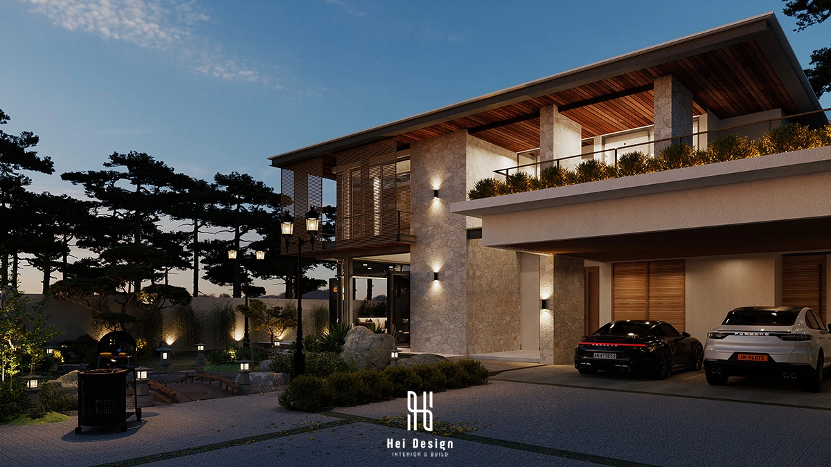 Hình ảnh thiết kế kiến trúc biệt thự Tân An
