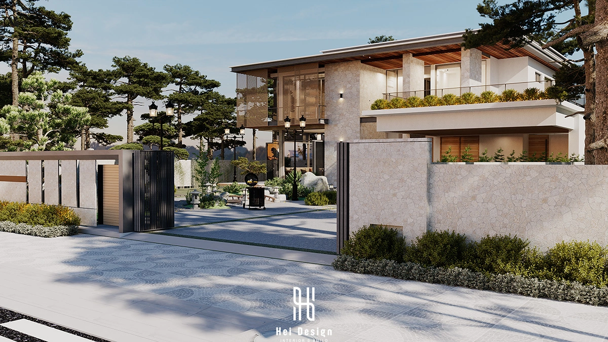 Hình ảnh thiết kế biệt thự 2 tầng