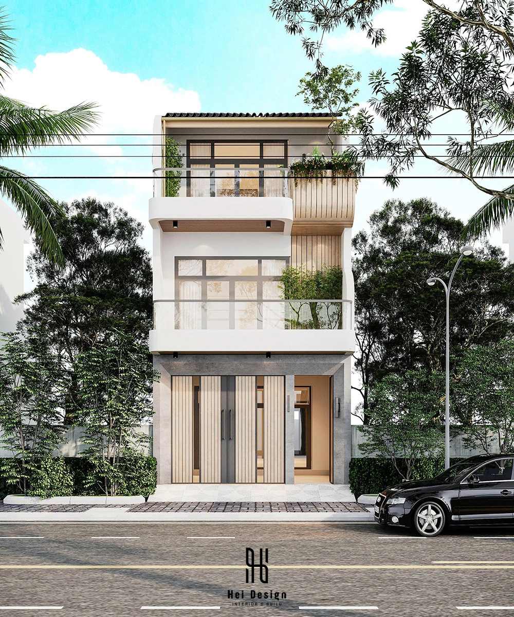 Hình ảnh thiết kế mặt tiền nhà phố Củ Chi
