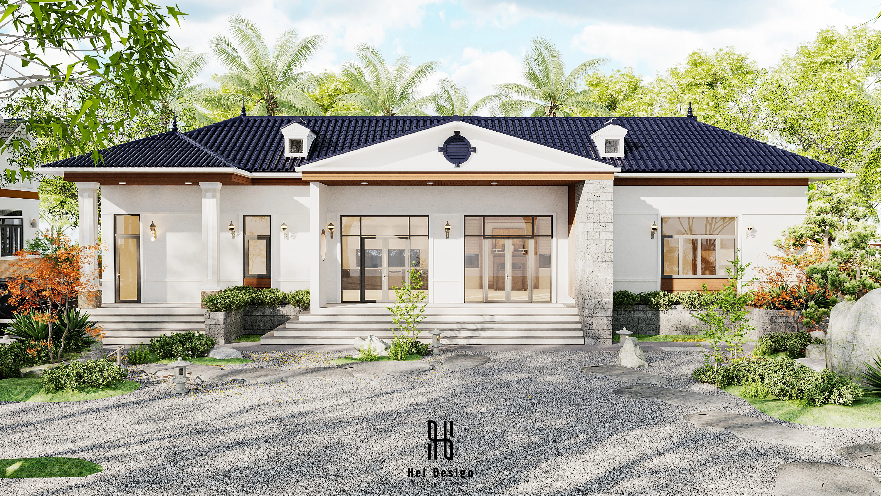 Hình ảnh thiết kế cảnh quan và mặt tiền