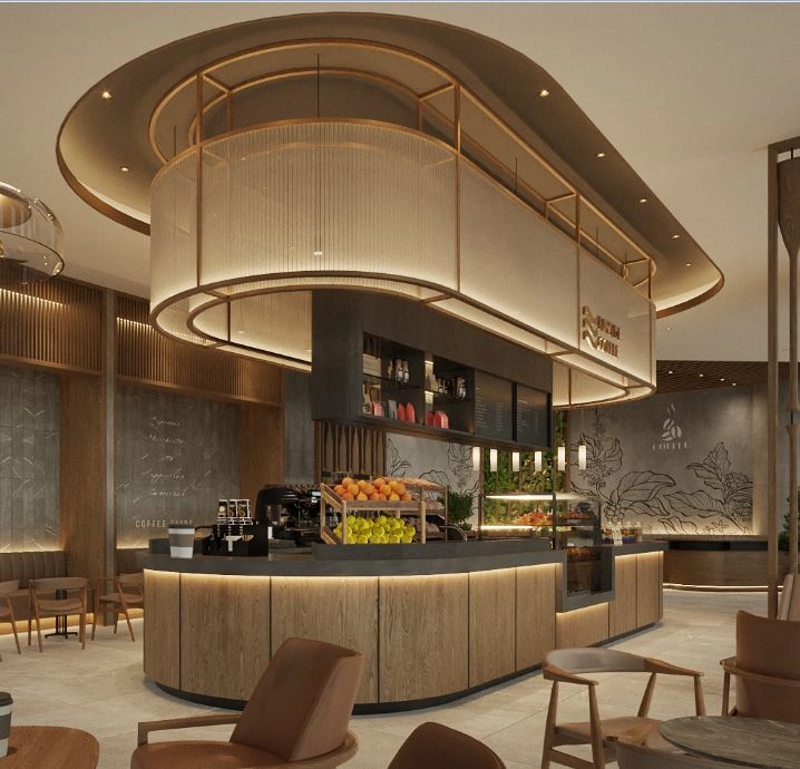 Hình ảnh thiết kế khu vực chính quán café