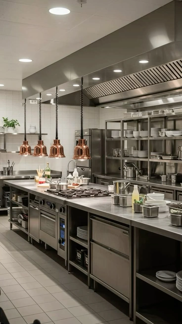 Hình ảnh thiết kế bếp inox cho nhà hàng