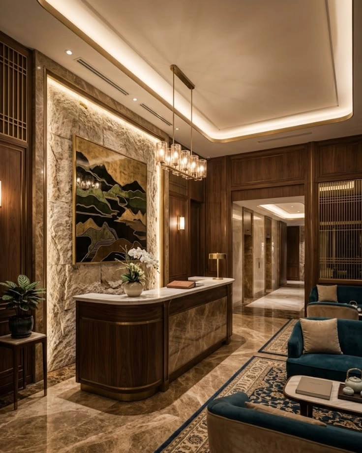 Hình ảnh thiết kế quầy lễ tân
