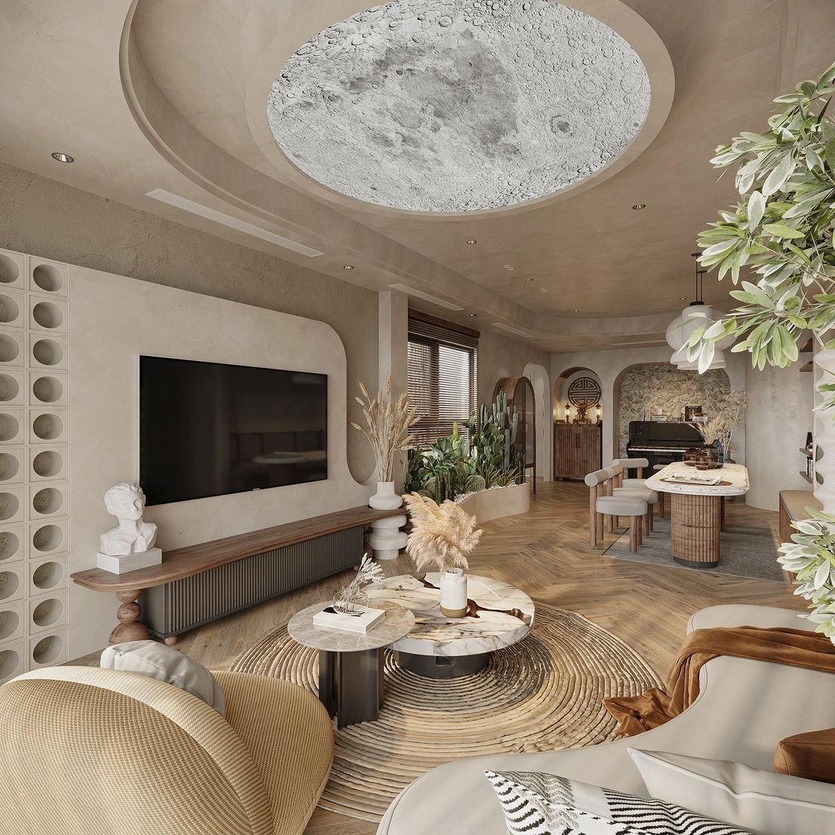 _Hình ảnh nội thất nhà phố phong cách Wabi Sabi_